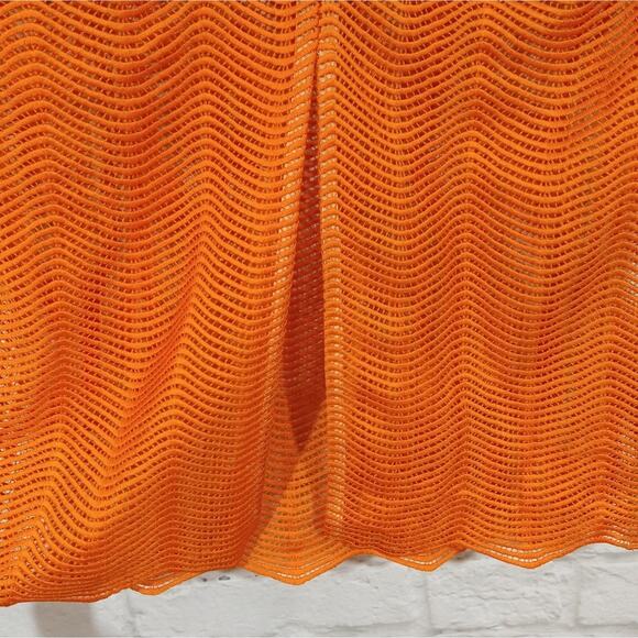 ML Keepsake The Label Orange Think Twice Scallop Modern Midi Pencil Skirt NWT S - Picture 7 of 7
